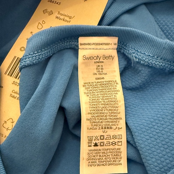 Sweaty Betty | Athlete Seamless Workout Tank | Tidal Blue | Small | NWT - Picture 6 of 6